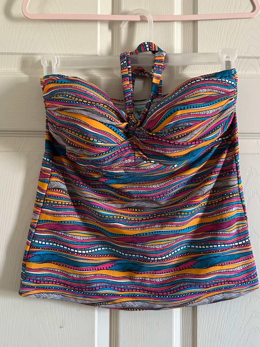 Beach House Multicolor Striped Halter Swim Top and Bikini Bottom